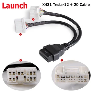 Nuevo Lanzamiento X431 Tesla 12 + 20 Conector OBD2 20 Pin Adaptador Para Tesla Modelo X/S - Imagen 1 de 5
