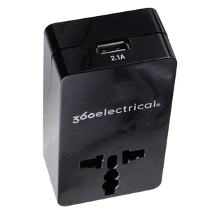360 Electrical 2 Sortie Adaptateur 2.1A USB pour US/Chine / Israël / GB / Ue - - Photo 1 sur 4