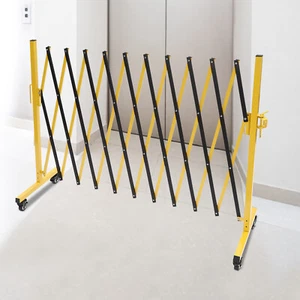 Barricada extensible portátil de metal de 11 pies barrera retráctil puerta de seguridad móvil - Imagen 1 de 19