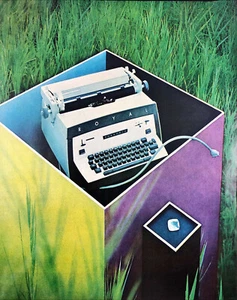 1960 Royal Electric Schreibmaschine Vintage Print Ad Displayed next to Diamond - Bild 1 von 2
