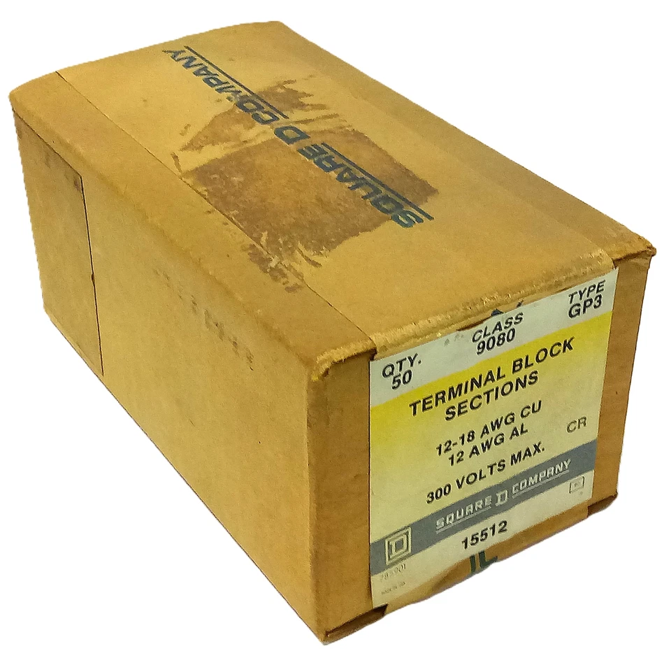 Square D 9080-GP3 300 V 12-18 AWG Terminal Block Sections - Image 1 of 3