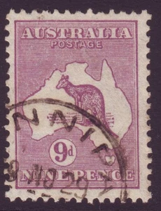 9d VIOLET KANGAROO SMALL MULTIPLE WATERMARK FINE USED (A7035) - Imagen 1 de 1