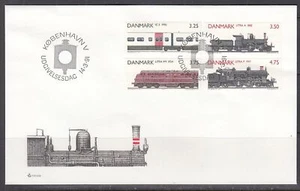 Denmark Scott 932-5 FDC - Locomotives - Picture 1 of 1