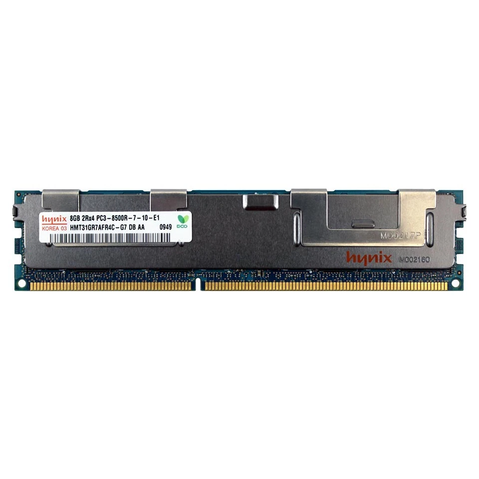 HYNIX HMT31GR7AFR4C-G7 8GB 2Rx4 DDR3 PC3-8500R 1066MHz ECC REGISTERED MEMORY RAM - Image 1 of 1