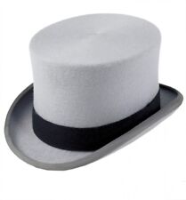 Top Hat para Hombre de Lana Gris Para Royal Ascot Carreras usado con un nuevo traje de la mañana
