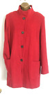 House Of Bruar  With Kesta, London Soft Red Funnel Coat 18 Uk Wool And Cashmere