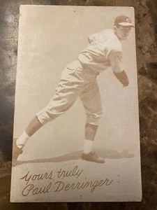 RARE VINTAGE 1939-46 Salutation Exhibit Baseball Card Paul Derringer - Picture 1 of 2