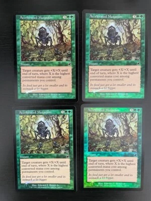 MTG 4X FOIL SCOURGE ACCELERATED MUTATION NM MAGIC THE GATHERING GREEN COMMON - Image 1 of 4