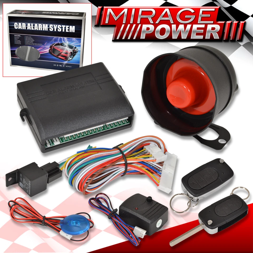 For Mazda JDM Anti-Theft Burglar Car Alarm System Flip Key Remote Entry Controls - Image 1 of 4