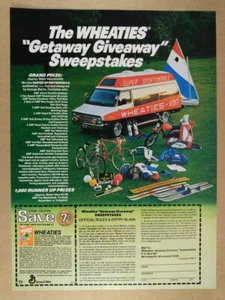 Wheaties AMF Voit George Barris Sportsmobile Sweepstakes 1976 anuncio impreso vintage - Imagen 1 de 1