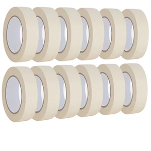 Masking Tape 1 Inch 12 Pack, Adhesive Painting Tape Bulk for General Purpose Use - Picture 1 of 7