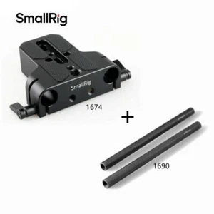 SmallRig Camera Baseplate with Dual 15mm Rod Rail Clamp 1674 + 9" 15mm Rods  - Picture 1 of 9