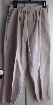 Pantalones de pana Cabin Creek tostados cintura elástica con bolsillos talla 16 Foto 1 de 4