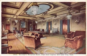 Postkarte UT: Empfangsraum des Gouverneurs, Salt Lake City, Utah State Capitol, Neu für Tagestalt Lake - Bild 1 von 2