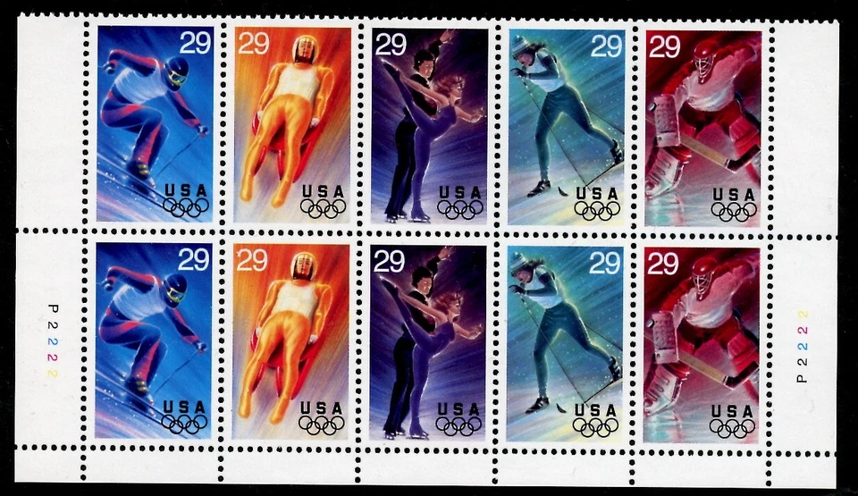US 2811a (2807-11), 1994 29c OLYMPICS, BOTTOM PBOF10, MNH (US914) - Image 1 of 1