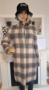 Rich & Royal Alpaka Wolle Mantel Gr. 38 S kariert Kuschlig Klasse & NEU - Bild 1 von 21