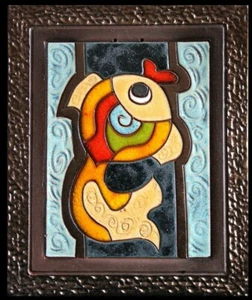 Decorative Tile, Ceramic Art Tile 9"x 10", Home Decor, Wall Art Pottery, Kitchen - Picture 1 of 1