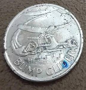 TMNT Blimp Glider MÜNZE Medaille Metall rund silber TEENAGE MUTANT NINJA TURTLES - Bild 1 von 2