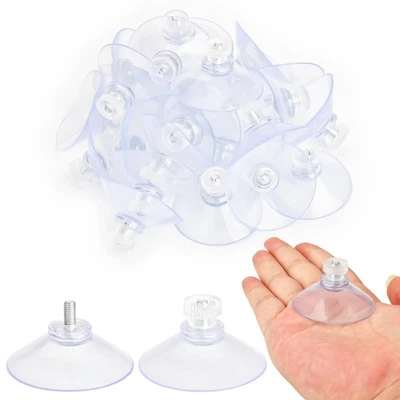 Suction Cup 40 mm Glass Suction Pads Clear PVC Sucker Pads Suction Holder Wit... - Image 1 of 4