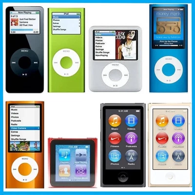 Apple iPod Nano 1st 2nd 3rd 4th 5th 6th 7th 2GB 4GB 8GB 16GB All Colors - Image 1 of 3