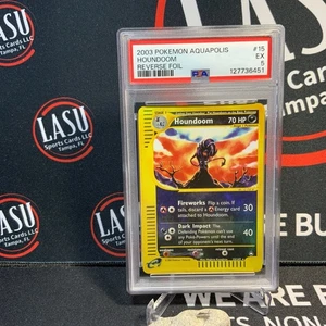 2003 Pokemon Aquapolis Houndoom Reverse Foil #15 PSA 5 - Picture 1 of 2