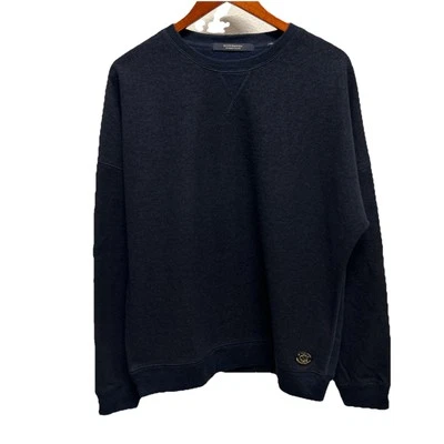 Scotch & Soda Men's Solid Color Crew Neck Pullover Sweater Wool Blend Large Blue - Image 1 of 4