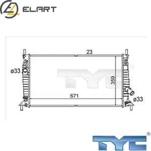 RADIATOR ENGINE COOLING 710-0056-R FOR FORD C-MAX/FOCUS MAZDA 3 VOLVO V50 1.6L - Picture 1 of 6