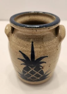 Mahon Pottery Miniature Stoneware Vase / Pot with a Pineapple Design 3.5" - Picture 1 of 9