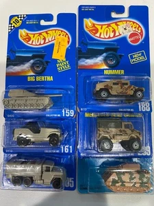 Hot Wheels Military Vehicles (Tan) -- set of 6 - Picture 1 of 23