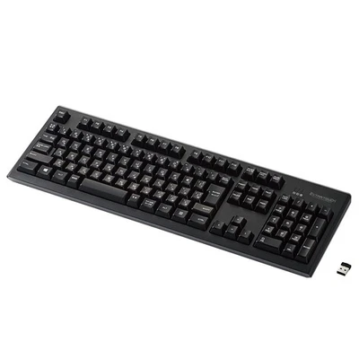 ELECOM Wireless Premium Membrane Keyboard Full Size with Receiver Japan - Image 1 of 4