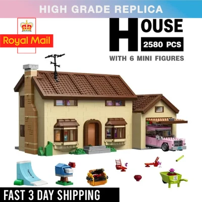 MOC The Simpsons House 2523PCS Building Blocks Assembly Bricks w/ 6 Figures - Image 1 of 4