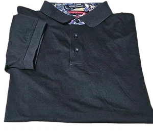 New! KROO-Black Cttn/Spdx, Mens SS/3 Bttn, Summer Polo Shirt-(L) - Bild 1 von 5