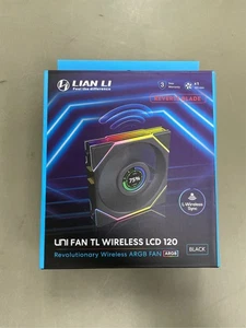Lian Li UNI TL LCD Wireless Reverse Blade 120mm ARGB PWM Ventola Nero - Foto 1 di 3