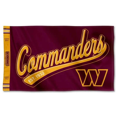 Bandera Premium de 3x5 pies con logotipo de guión de Washington Commanders Premium Foto 1 de 4