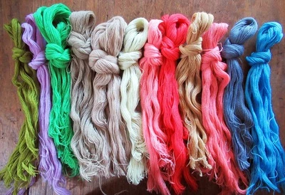 LOT of 12 hanks French MEDICI WOOL 12 colors x ounces vintage fine wool yarn - Image 1 of 4