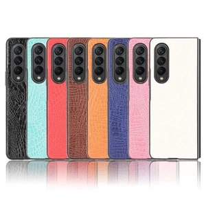 Housse etui coque rigide simili cuir crocodile pour Samsung Galaxy Z Fold 3 5G - Photo 1 sur 9