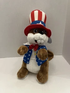 Buc-ees Beaver 14” Plush Uncle Sam 4th of July USA Patriotic 2024 - Picture 1 of 6