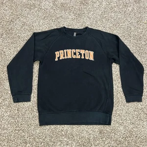 Princeton University Crewneck Sweatshirt Men's Large Black Ouray Spell Out  - Picture 1 of 8