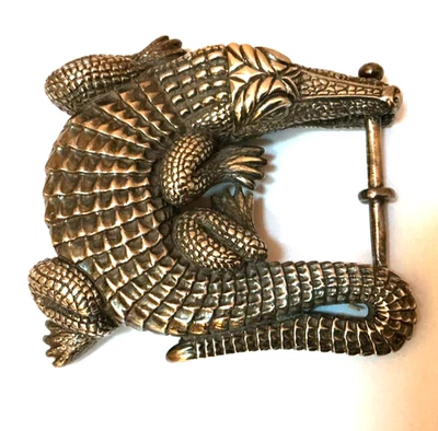 Barry Kieselstein-Cord Sterling Silver Large Alligator Buckle - MUST SEE - Image 1 of 4