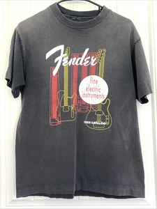 Vintage Fender Fine Electric Instruments 1955 Catalog T-Shirt -Worn No Size Tag - Picture 1 of 7
