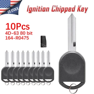 10 Ignition Chipped Car Key for Ford F150 F250 F350 Explorer Lincoln MKT MKX - Picture 1 of 8