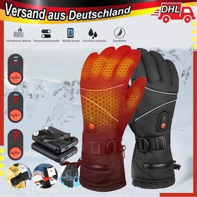 MARKENLOS Paar 10000mAh Akku Beheizbaren Handschuhe Beheizt Winter Handschuhe Ski Motorrad