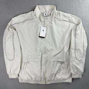 Nike Jacket Mens XXL 2XL Light Bone Beige Sportswear Solo Swoosh Woven Track - Picture 1 of 13