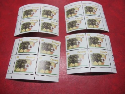 CANADAUNITRADE#1372i 69cFRUIT TREE DEFS.COATED PAPER SET OF4 BLOCK MNH CV$150.00 - Image 1 of 2
