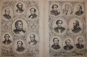 THE ENGLISH DERBY CABINET, GREAT BRITAIN, HARPER’S WEEKLY 1867 - Picture 1 of 2