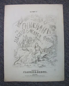 1856 MINNEHAHA Laughing Water Polka Sheet Music, Rare - Picture 1 of 2