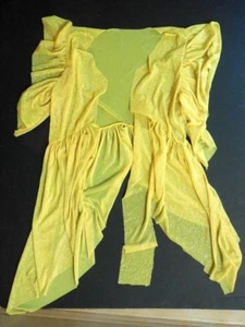 New Unfinished Sample Praisewear Gold Glittered Ruffle Sleeves Adult Small - Imagen 1 de 5