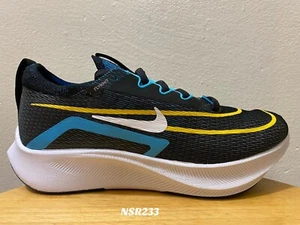 NIKE ZOOM FLY 4 BLACK GREY CHLORINE BLUE CT2392 003 SIZE 6 RUNNING MARATHON NEW - Picture 1 of 8