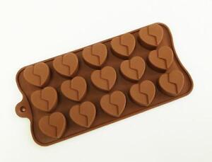 15 cell Broken Heart Chocolate Box Candy Silicone Bakeware Mould Cake Wax Melt