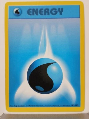 SHADOWLESS Water Energy 102/102 LP - B2G1F - 1999 Base Pokemon Card - Image 1 of 2